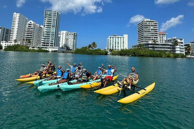 Adventure Water Bike in Condado Lagoon, San Juan - How the water bikes feel: easy to steer, but seat fit matters