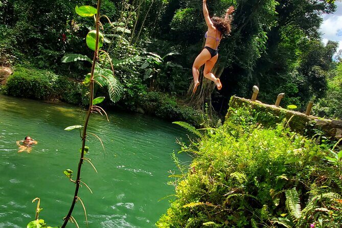 El Yunque Ziplining with River and Beach Visit - Mameyes River options: cliff jump and rope swing are conditional