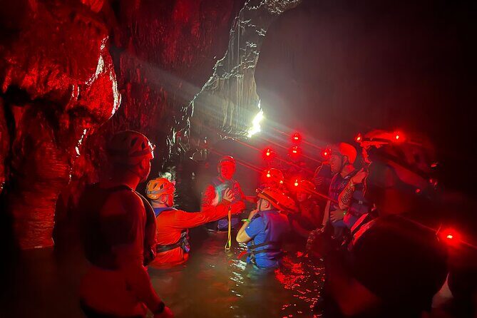 Explore Cuevas Charco Azul, Arenas and Playa de Aguas Cristalinas - Charco Azul caves: the underground jump, waterfall, and mineral formations