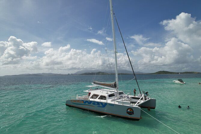 Icacos: Luxury Sailing Catamaran All Inclusive Beach and Snorkel - Water toys and the soundtrack: fun, but not sloppy