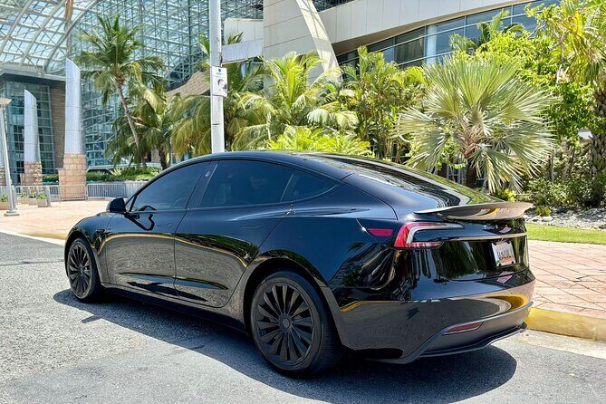 Puerto Rico Island Wide Private Transfers, Tesla 3 Luxury Sedan. - Where This Transfer Works Best: Dorado, Rio Grande, Luquillo, and First-Timers