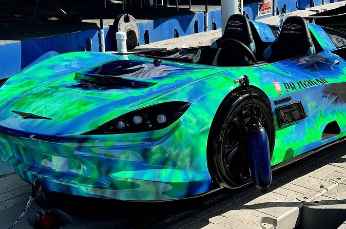 San Juan PR Watersports Car Rental Green McLaren - A Water Jet Car Ride in San Juan Bay