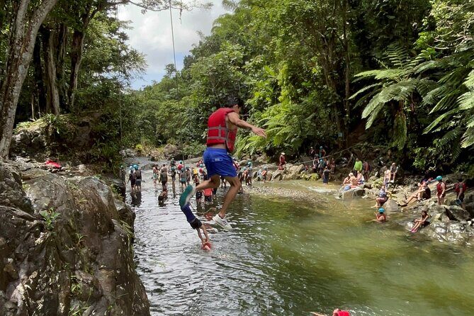 Small-Group El Yunque Waterslide Adventure & transportation - Rio Fajardo Playtime: Natural Water Slides, Rope Swings, and Cliff Jumps