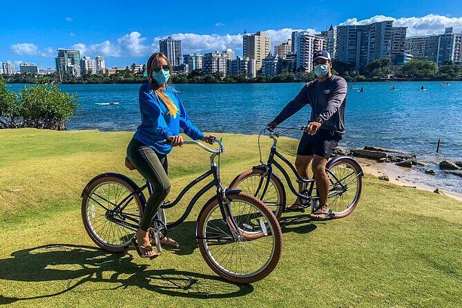 Small-Group Old San Juan Bike Tour - Escambron Beach: sea air, a quick break, and real Puerto Rico coast